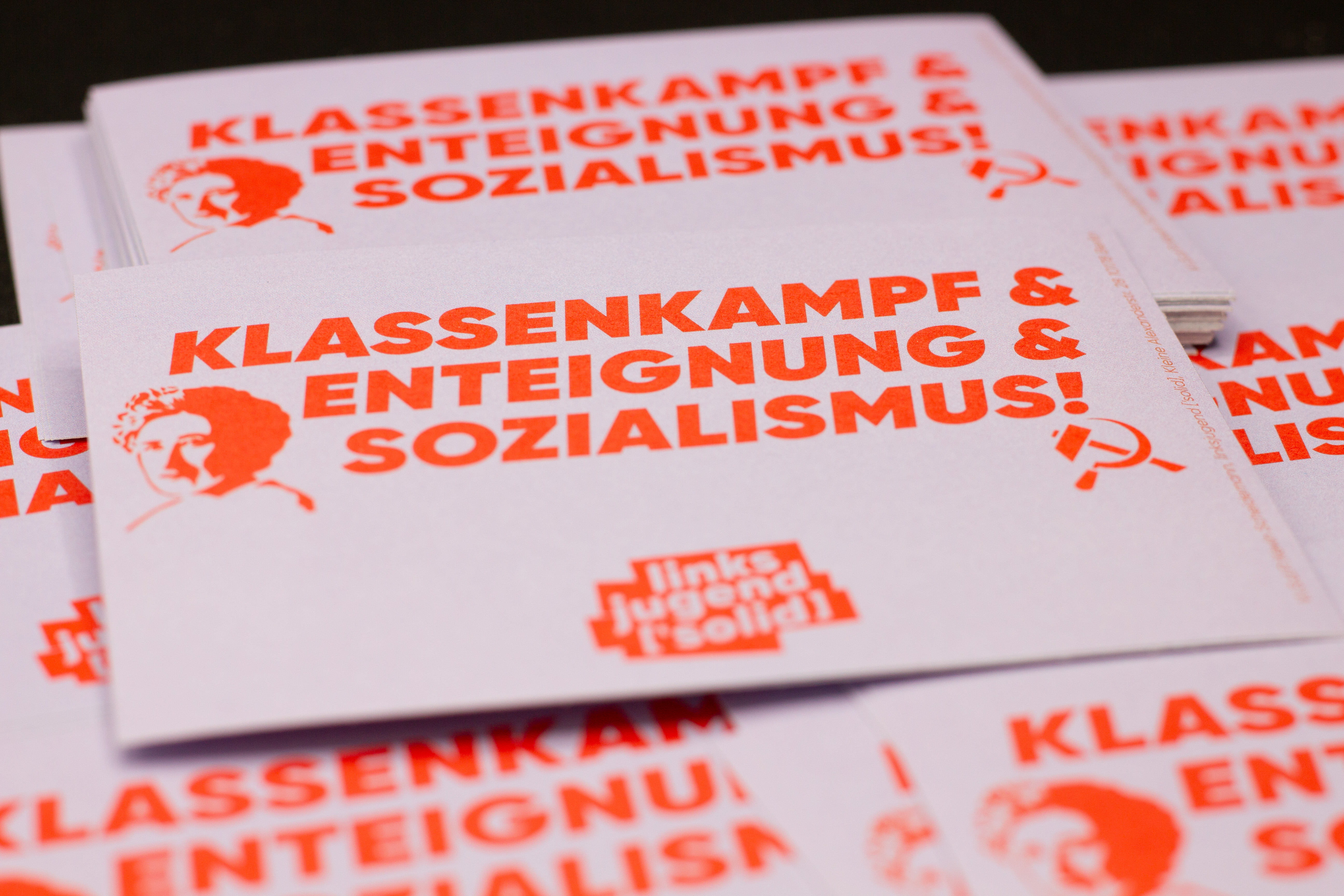 Aufkleber "Klassenkampf & Enteignung & Sozialismus!" 